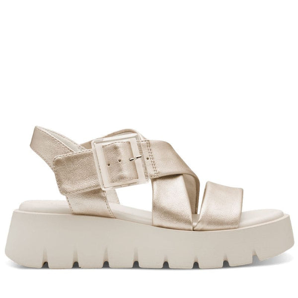 Flatforms MARCO TOZZI 2-28525-46 ΣΑΝΔΑΛΙΑ/FLATFORMS ΧΡΥΣΟ / 36